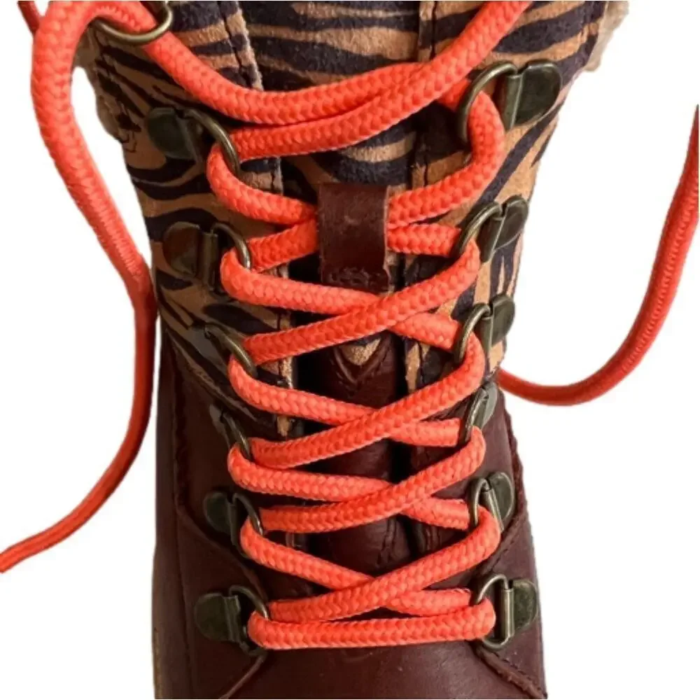 Toms Mesa Boot Waterproof Shearling Cuff Tiger Stripe Size 6.5 NEW w/o Box